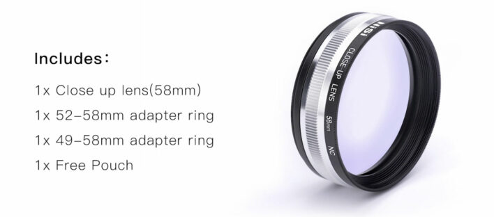 NiSi Close Up Lens Kit NC 58mm (with 49 and 52mm adaptors) Close Up Lens | NiSi Filters Australia | 8