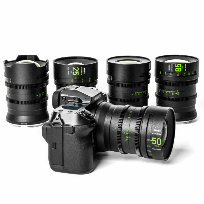 NiSi ATHENA PRIME Full Frame Cinema Lens Kit with 5 Lenses 14mm T2.4, 25mm T1.9, 35mm T1.9, 50mm T1.9, 85mm T1.9 + Hard Case (G Mount | No Drop In Filter) G Mount | NiSi Filters Australia | 5