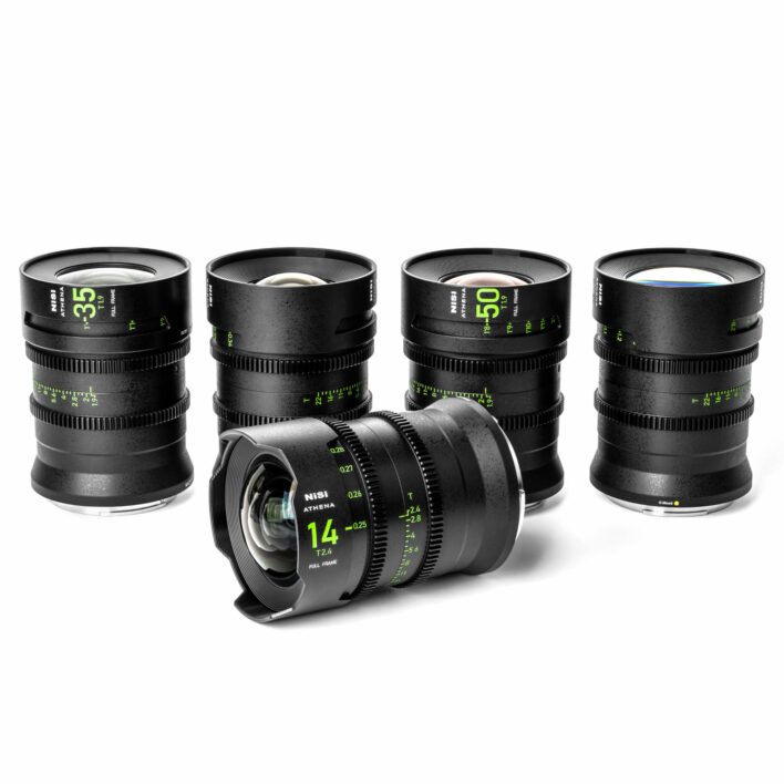 NiSi ATHENA PRIME Full Frame Cinema Lens Kit with 5 Lenses 14mm T2.4, 25mm T1.9, 35mm T1.9, 50mm T1.9, 85mm T1.9 + Hard Case (G Mount | No Drop In Filter) G Mount | NiSi Filters Australia | 3