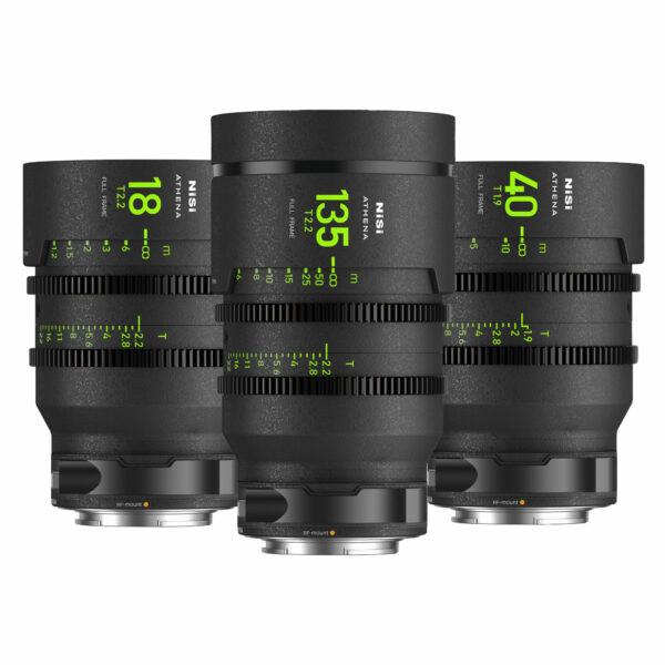 NiSi ATHENA PRIME Full Frame Cinema Lens ADD-ON Kit with 3 Lenses 18mm T2.2, 40mm T1.9, 135mm T2.2 + Hard Case (RF Mount) ADD-ON KIT (3 LENSES) | NiSi Filters Australia |