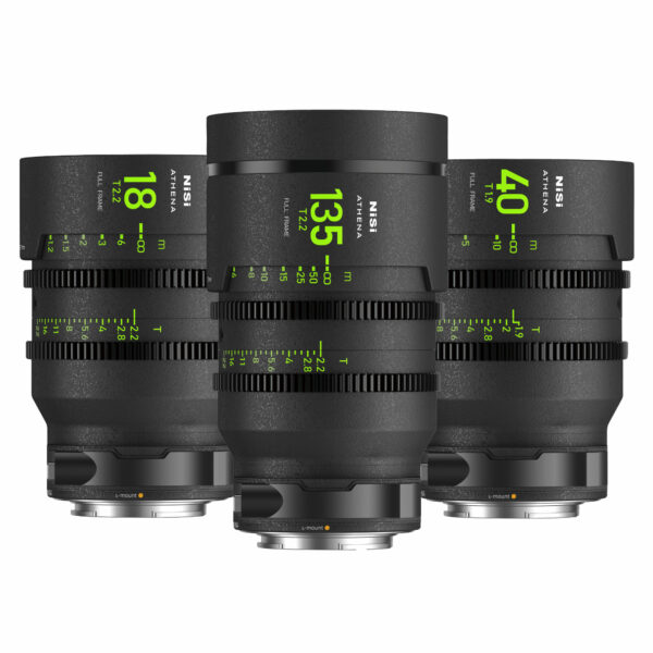 NiSi ATHENA PRIME Full Frame Cinema Lens ADD-ON Kit with 3 Lenses 18mm T2.2, 40mm T1.9, 135mm T2.2 + Hard Case (L Mount) ADD-ON KIT (3 LENSES) | NiSi Filters Australia |