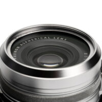 NiSi NC UV Filter II 49mm for Fujifilm X100, close up of the filter on a silver X100 lens