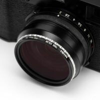 NiSi NC UV Filter II 49mm for Fujifilm X100, a 49mm NiSi CPL screwed into the front thread on a black X100