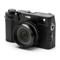 NiSi NC UV Filter II 49mm for Fujifilm X100, black Fujifilm X100V front view with the filter fitted