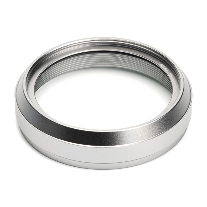 NiSi NC UV Filter II 49mm for Fujifilm X100, silver filter showing the 49mm front thread